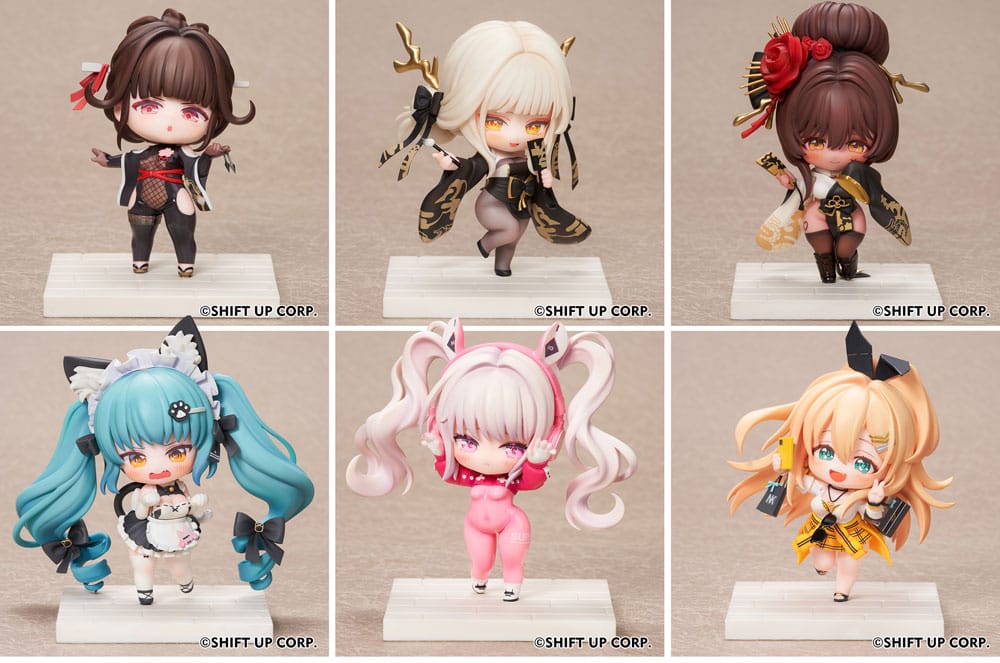 Goddess of Victory Nikke SAC Series Mini Figures Chibi 6 Pack 10 cm