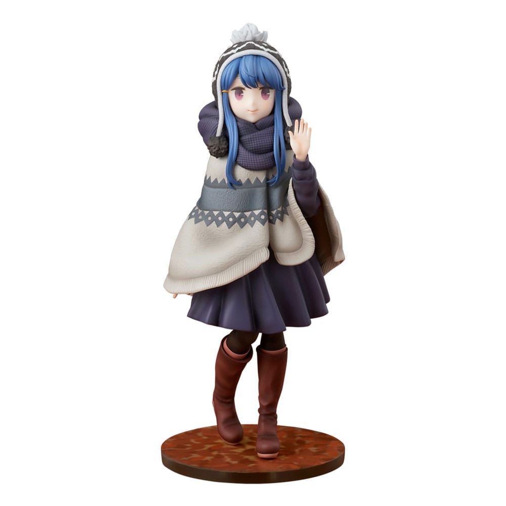 Laid Back Camp Rin Shima Lake Shibire Camping Statue 17 Scale 22 cm