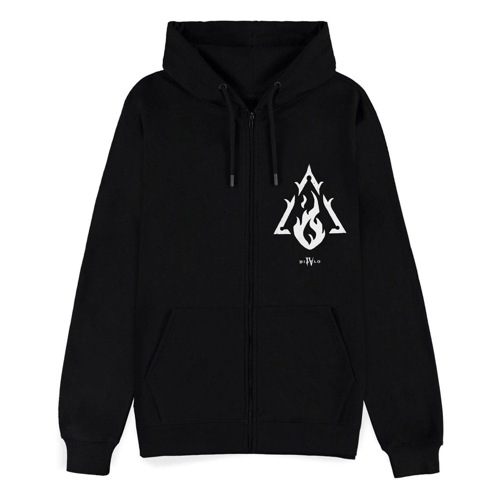 Diablo Sorcerer Diablo IV Zipper Hoodie Sweater Sigil Size S
