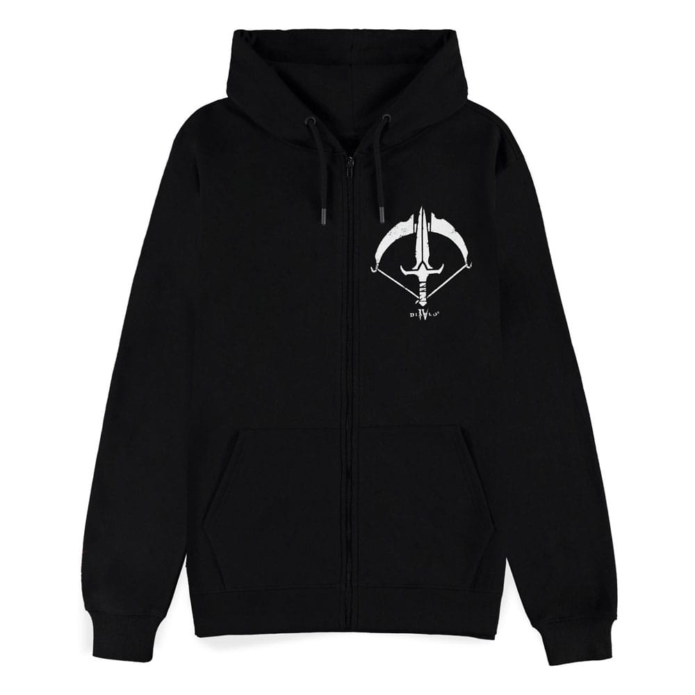 Diablo Rouge Diablo IV Zipper Hoodie Sweater Sigil Size M