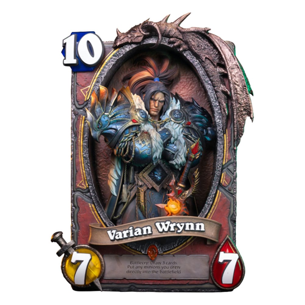 HEX Collectibles Varian Wrynn World of Warcraft Hearthstone 3D Art Frame Statue 31 cm