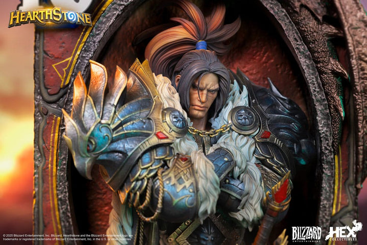 HEX Collectibles Varian Wrynn World of Warcraft Hearthstone 3D Art Frame Statue 31 cm