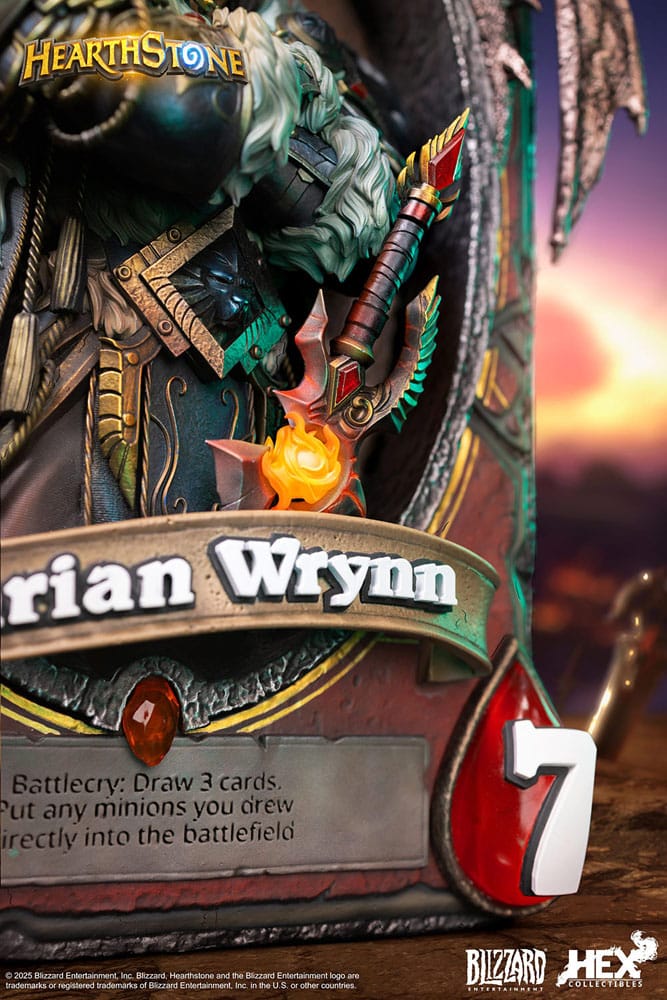 HEX Collectibles Varian Wrynn World of Warcraft Hearthstone 3D Art Frame Statue 31 cm