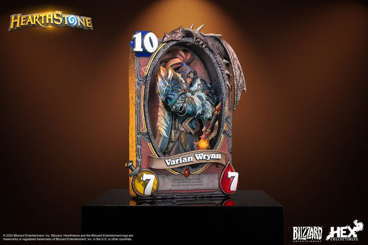 HEX Collectibles Varian Wrynn World of Warcraft Hearthstone 3D Art Frame Statue 31 cm