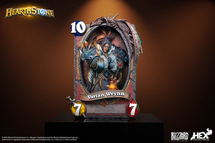 HEX Collectibles Varian Wrynn World of Warcraft Hearthstone 3D Art Frame Statue 31 cm
