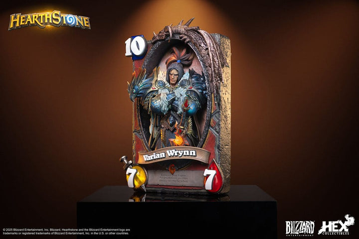 HEX Collectibles Varian Wrynn World of Warcraft Hearthstone 3D Art Frame Statue 31 cm