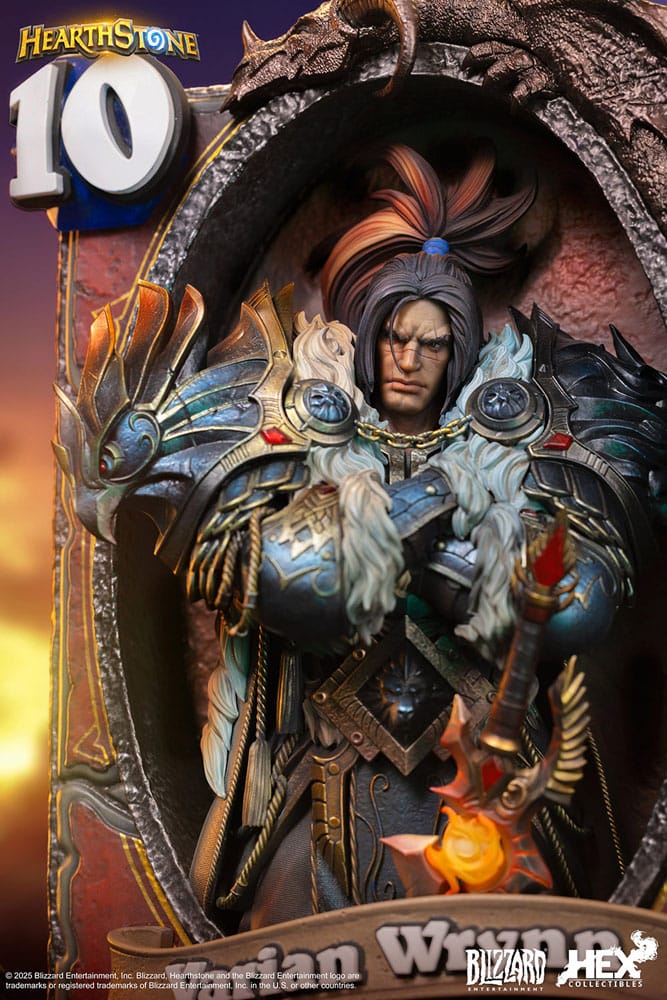 HEX Collectibles Varian Wrynn World of Warcraft Hearthstone 3D Art Frame Statue 31 cm