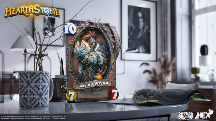 HEX Collectibles Varian Wrynn World of Warcraft Hearthstone 3D Art Frame Statue 31 cm