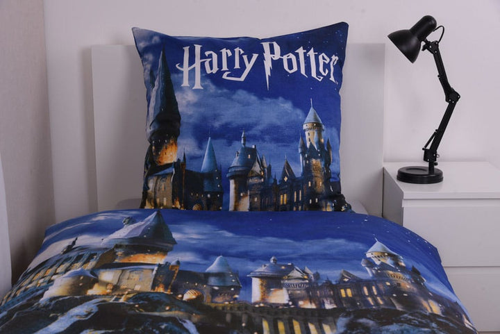 Harry Potter Blue Duvet Set 135 x 200 cm with Pillowcase 80 x 80 cm