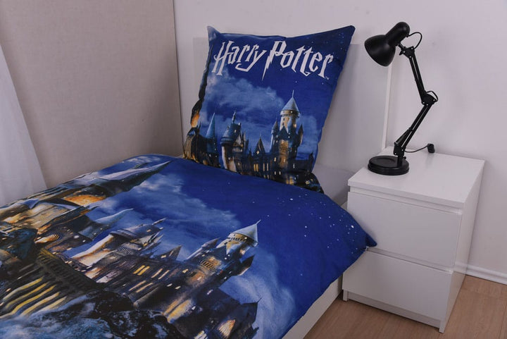 Harry Potter Blue Duvet Set 135 x 200 cm with Pillowcase 80 x 80 cm