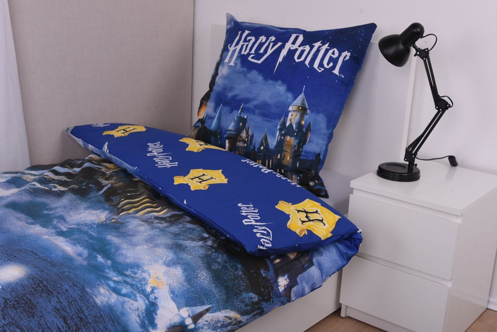 Harry Potter Blue Duvet Set 135 x 200 cm with Pillowcase 80 x 80 cm