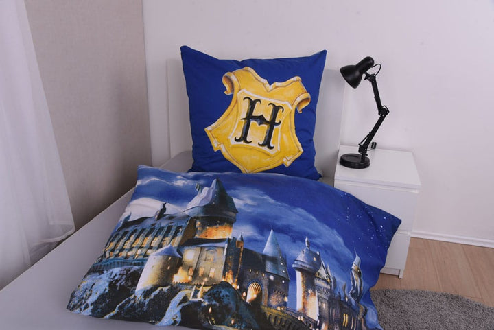 Harry Potter Blue Duvet Set 135 x 200 cm with Pillowcase 80 x 80 cm