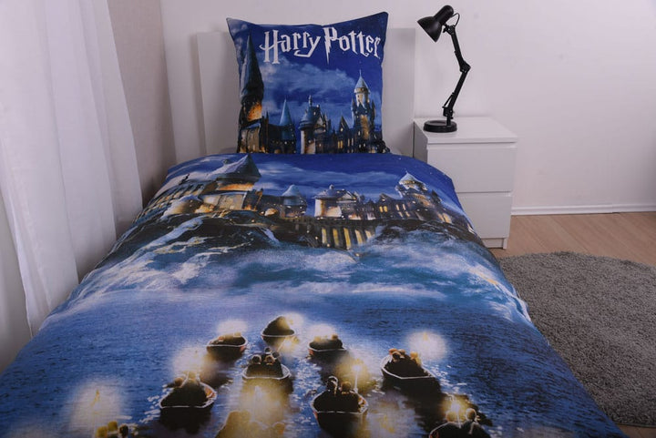 Harry Potter Blue Duvet Set 135 x 200 cm with Pillowcase 80 x 80 cm