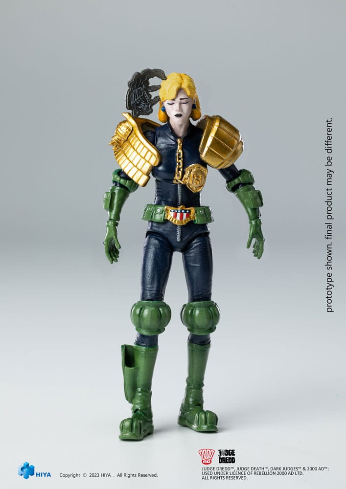 2000 AD Exquisite Mini Action Figure 1/18 Scale Judge Dredd Judge Anderson Hall of Heroes