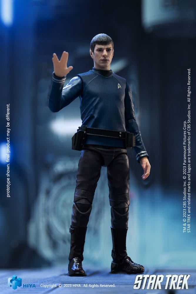 Hiya Toys Spock Star Trek 2009 Exquisite Mini Action Figure 1/18 Scale 10cm