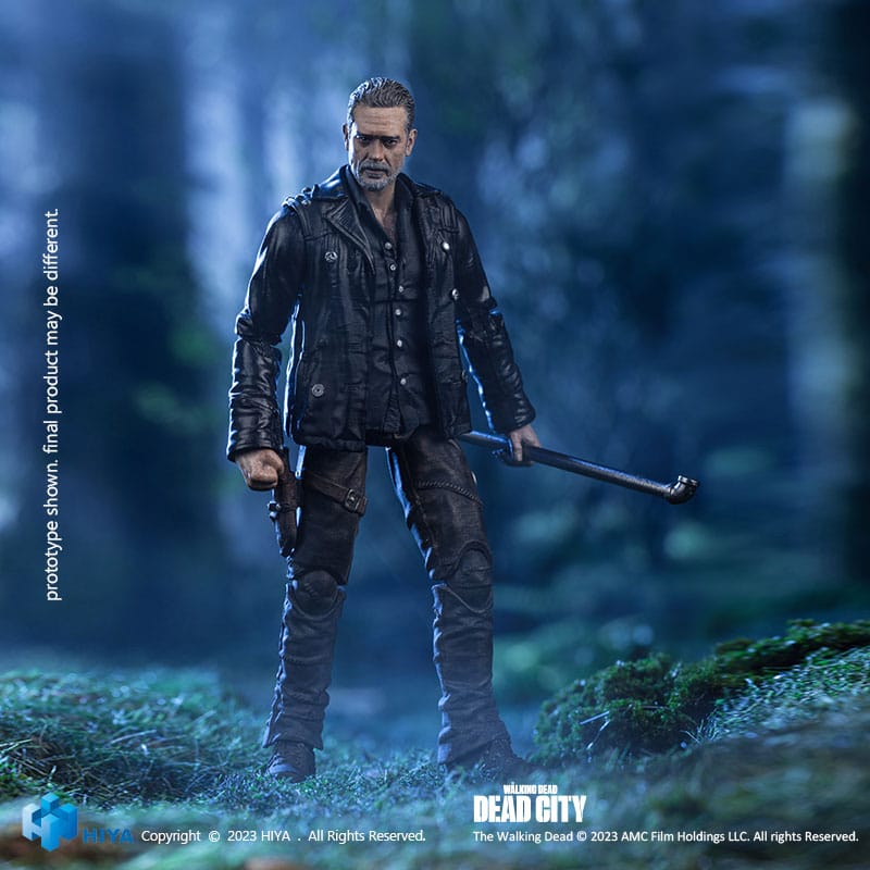 The Walking Dead Dead City Negan 1/18 Scale Action Figure, side angle