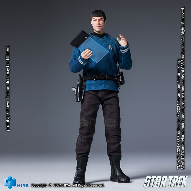 Hiya Toys Spock Star Trek 2009 Exquisite Super Series Action Figure 1/12 Scale 16cm