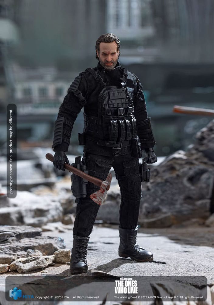 The Walking Dead Rick Grimes Action Figure PX Previews Exclusive EXQUISITE SUPER Series 1/12 Scale