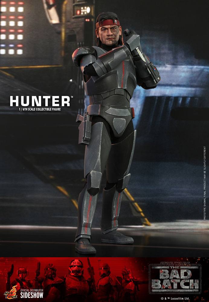 Hot Toys Star Wars The Bad Batch Hunter 1/6th Scale Figure, close-up detail