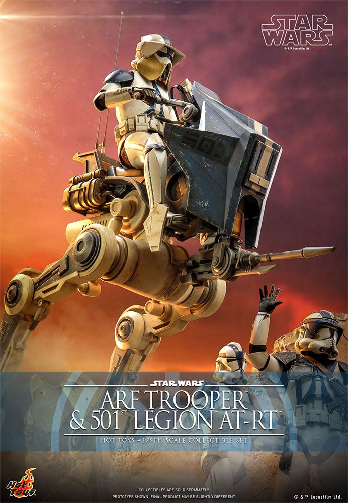 Star Wars ARF Trooper and 501st Legion AT RT The Clone Wars Action Figure 1 6 Scale