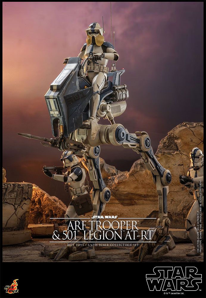 Star Wars ARF Trooper and 501st Legion AT RT The Clone Wars Action Figure 1 6 Scale