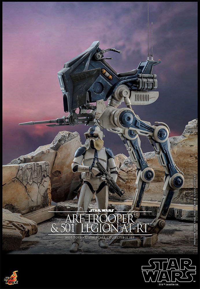 Star Wars ARF Trooper and 501st Legion AT RT The Clone Wars Action Figure 1 6 Scale