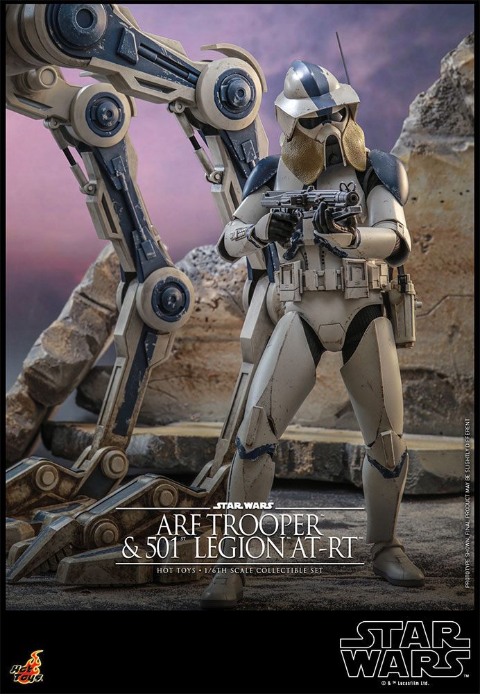 Star Wars ARF Trooper and 501st Legion AT RT The Clone Wars Action Figure 1 6 Scale