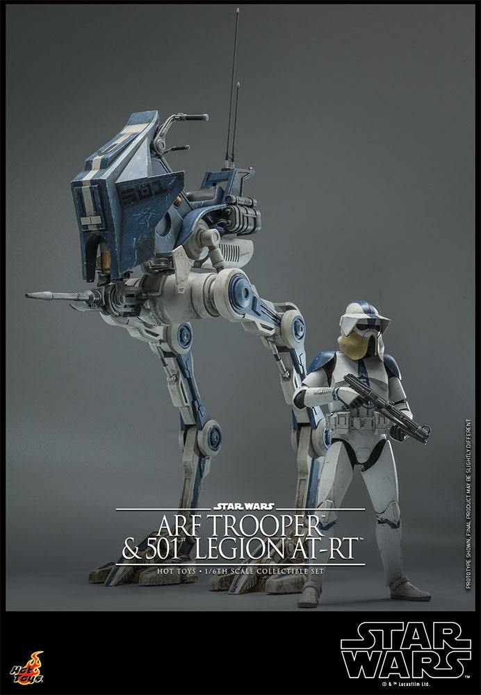 Star Wars ARF Trooper and 501st Legion AT RT The Clone Wars Action Figure 1 6 Scale
