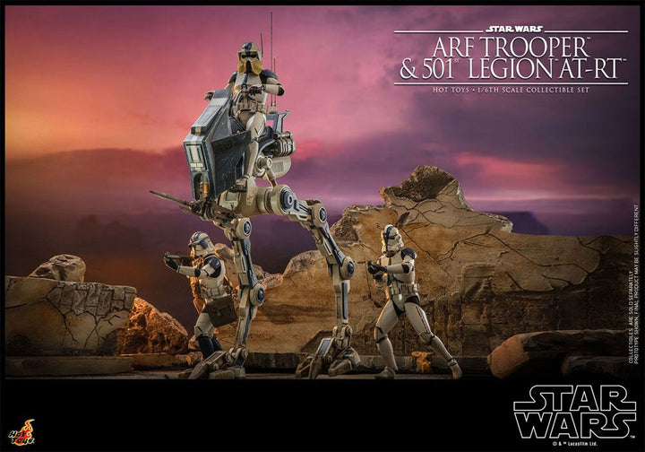 Star Wars ARF Trooper and 501st Legion AT RT The Clone Wars Action Figure 1 6 Scale
