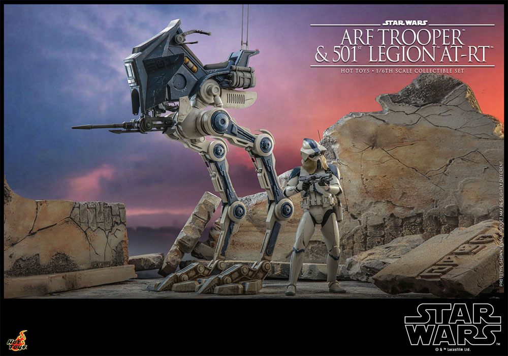 Star Wars ARF Trooper and 501st Legion AT RT The Clone Wars Action Figure 1 6 Scale