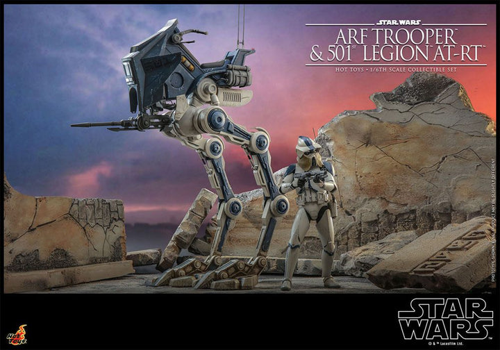 Star Wars ARF Trooper and 501st Legion AT RT The Clone Wars Action Figure 1 6 Scale