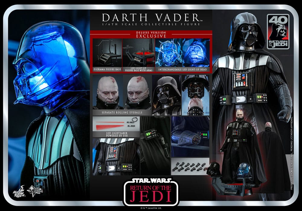 Star Wars Darth Vader Episode VI 40th Anniversary Deluxe Action Figure 1 6 Scale