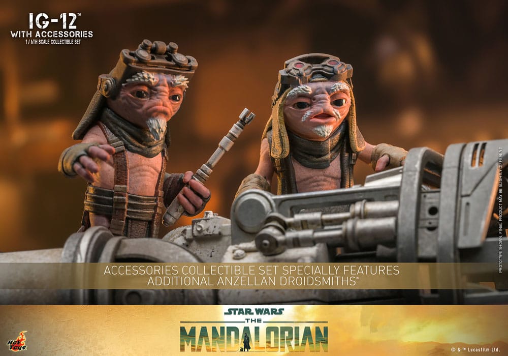 Hot Toys Star Wars The Mandalorian IG-12 With Accessories 1/6 Scale Figure