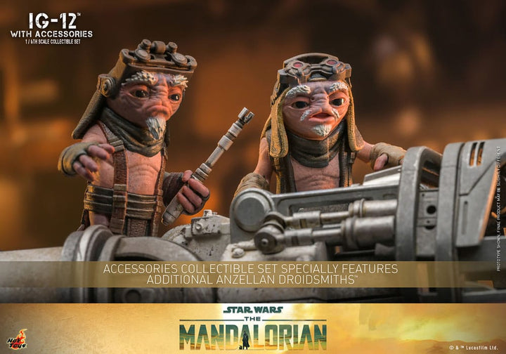Hot Toys Star Wars The Mandalorian IG-12 With Accessories 1/6 Scale Figure