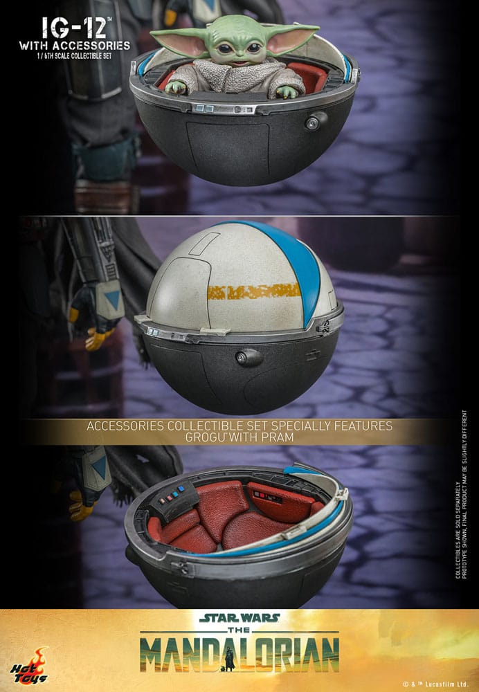 Hot Toys Star Wars The Mandalorian IG-12 With Accessories 1/6 Scale Figure