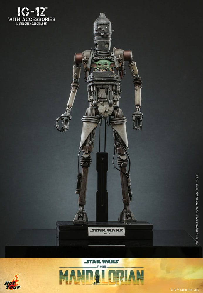Hot Toys Star Wars The Mandalorian IG-12 With Accessories 1/6 Scale Figure