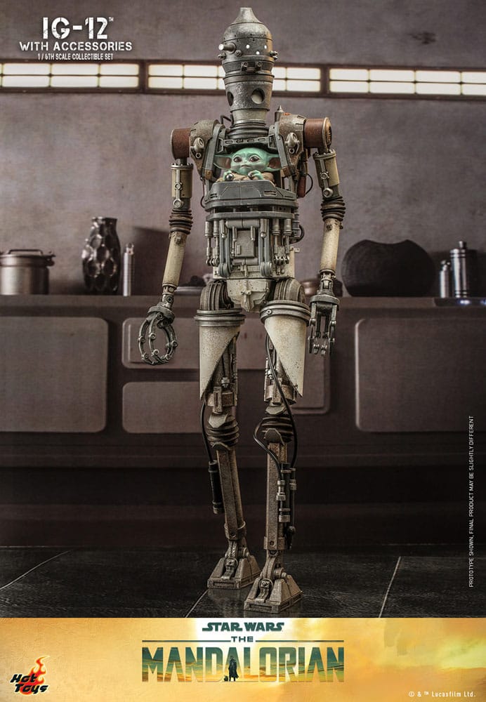 Hot Toys Star Wars The Mandalorian IG-12 With Accessories 1/6 Scale Figure