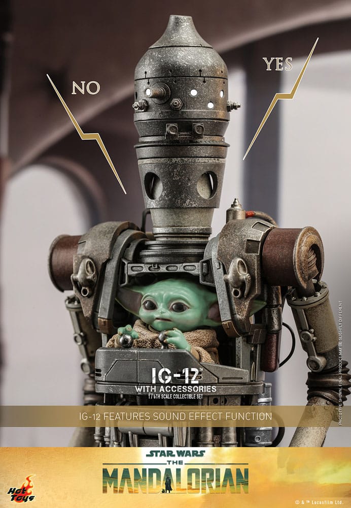 Hot Toys Star Wars The Mandalorian IG-12 With Accessories 1/6 Scale Figure