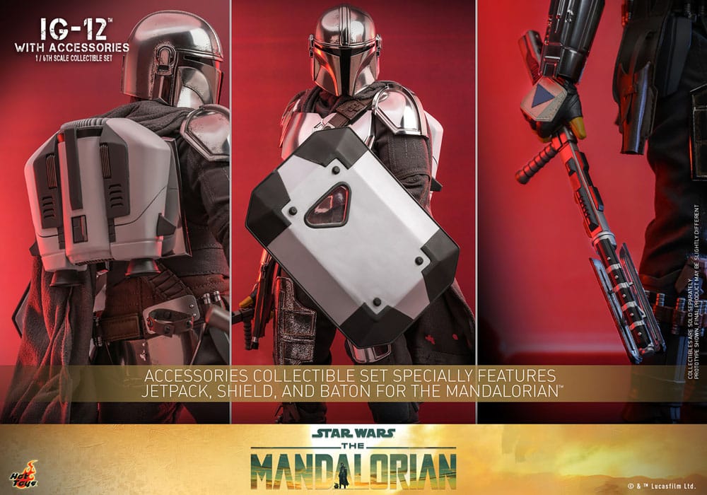 Hot Toys Star Wars The Mandalorian IG-12 With Accessories 1/6 Scale Figure