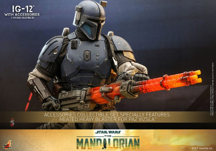 Hot Toys Star Wars The Mandalorian IG-12 With Accessories 1/6 Scale Figure