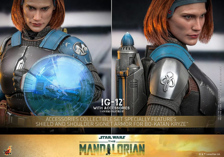 Hot Toys Star Wars The Mandalorian IG-12 With Accessories 1/6 Scale Figure