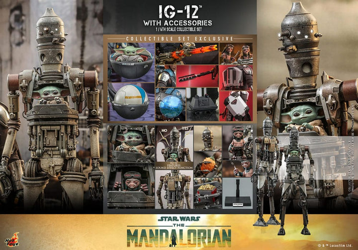 Hot Toys Star Wars The Mandalorian IG-12 With Accessories 1/6 Scale Figure