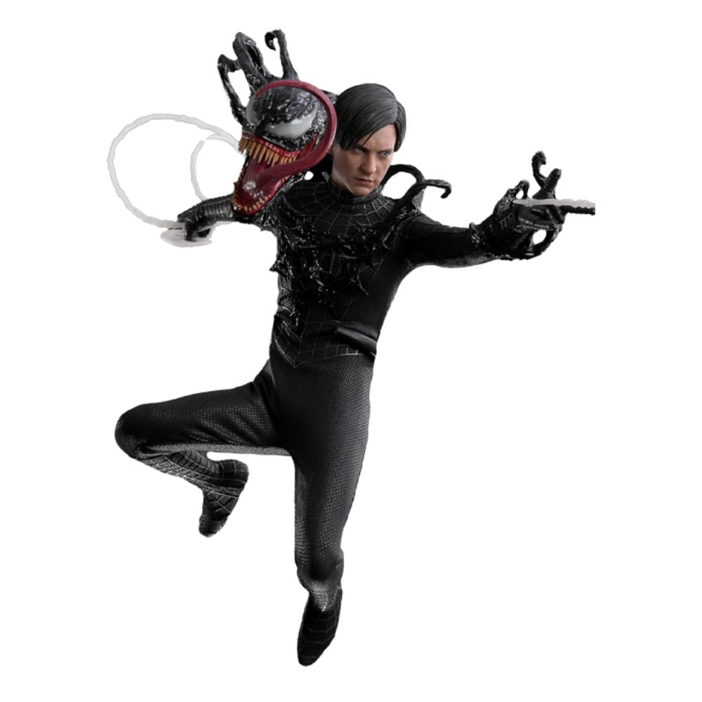 Hot Toys Spider Man Black Suit Spider Man 3 Movie Masterpiece Action Figure 1/6 Scale 30cm