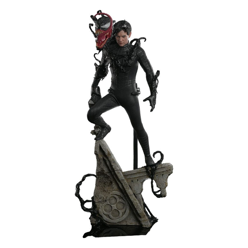 Spider-Man 3 Movie Masterpiece Action Figure 1/6 Spider-Man (Black Suit) (Deluxe Version) 30 cm, rear view