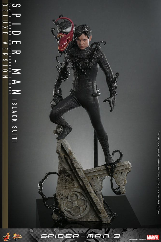 Spider-Man 3 Movie Masterpiece Action Figure 1/6 Spider-Man (Black Suit) (Deluxe Version) 30 cm, alternate view