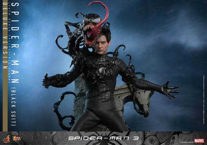 Spider-Man 3 Movie Masterpiece Action Figure 1/6 Spider-Man (Black Suit) (Deluxe Version) 30 cm, packaging shot