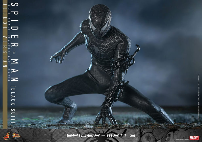 Spider-Man 3 Movie Masterpiece Action Figure 1/6 Spider-Man (Black Suit) (Deluxe Version) 30 cm, size reference