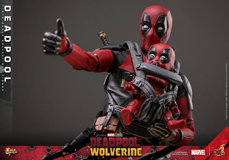 Hot Toys Deadpool & Wolverine Deadpool 1/6th Scale Figure, close-up detail