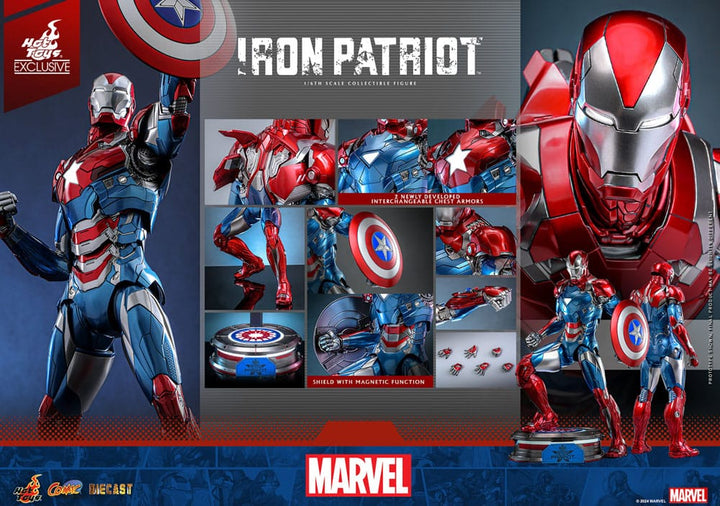 Hot Toys Marvel Iron Patriot Diecast 1/6 Scale Exclusive Action Figure