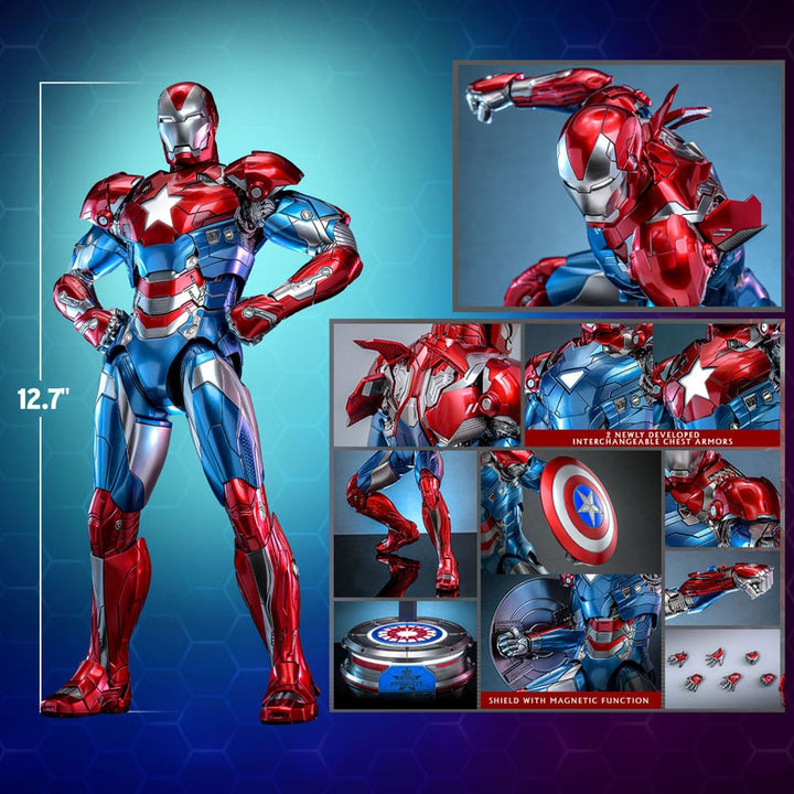 Hot Toys Marvel Iron Patriot Diecast 1/6 Scale Exclusive Action Figure